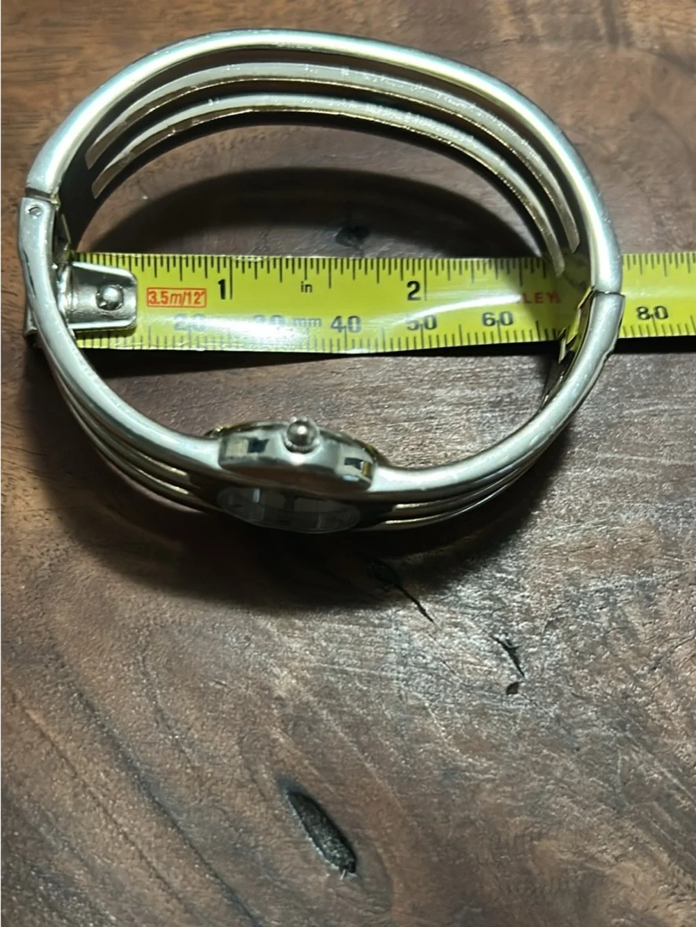 Minnici Quartz Stainless Steel Bangle Watch New Battery!